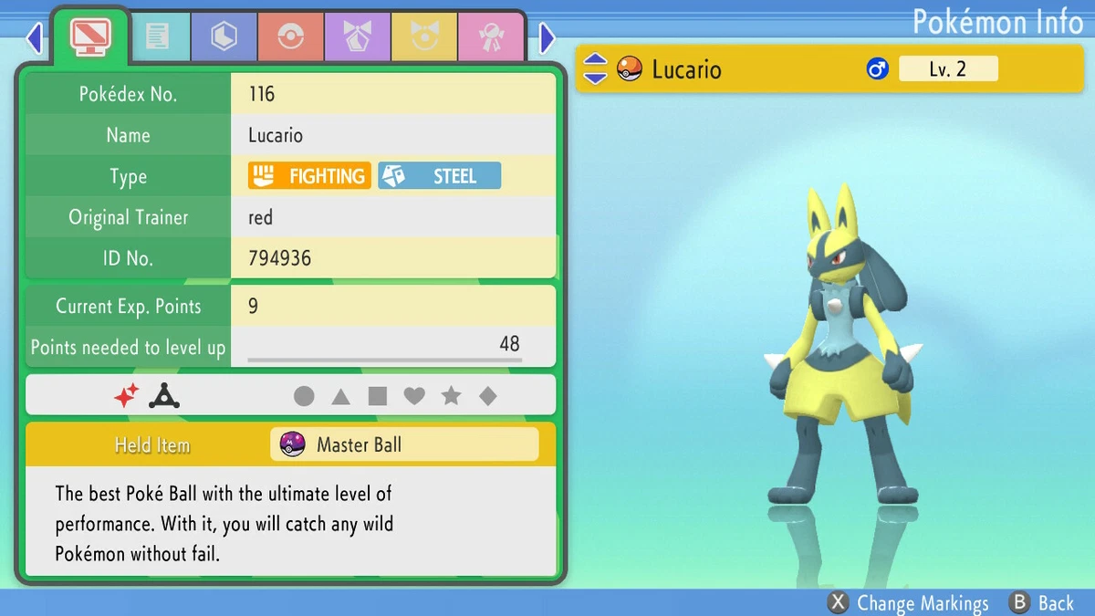 ✨ SHINY ✨ LUCARIO LEVEL 2 6IV Pokemon Brilliant Diamond Shining Pearl FAST  TRADE