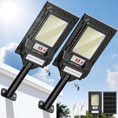 Solar Street Lights Outdoor, 24000LM Solar Lights Outdoor, Solar Motion Lights O