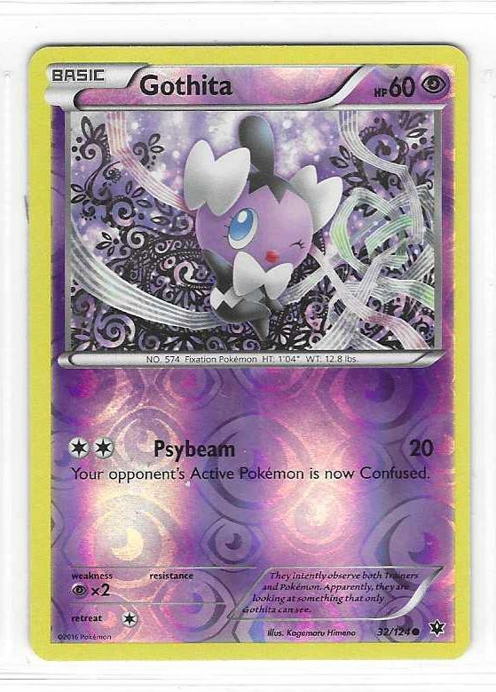 T♡ Pokemon --- GOTHITA --- XY Fates Collide! REVERSE HOLO! MINT