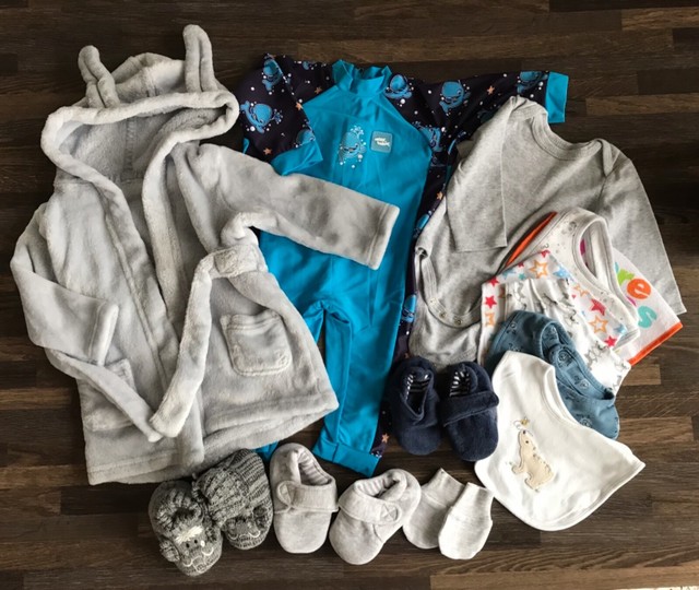Water Babies swimsuit and dressing gown Age 3-9 months - job lot Water Babies swimsuit and dressing gown Age 3-9 months - job lot