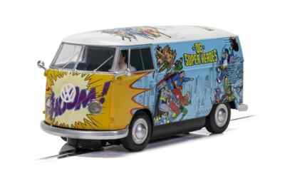 Scalextric C3933 VW Bus T1b Transporter Panel Van ''DC Comics'' 1:32 Auto Licht