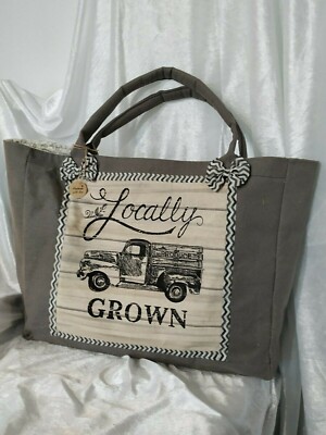 Borsa donna shopper in cotone -  Borsa mare grande