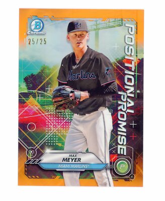 2021 Bowman Chrome Positional Promise Orange Refractors #POS-MM Max Meyer /25