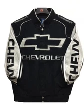 Chevrolet Chevy Racing Cotton Twill Black Jacket  JH Design New Authentic