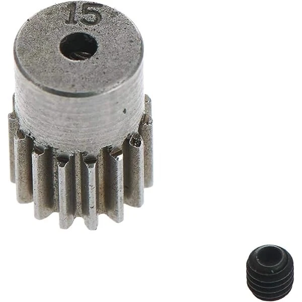 Engranaje de piñón de 15 dientes Traxxas 7039 48 pasos para motor Titan 380 1/16 eje de 2,3 mm Foto 2 de 3