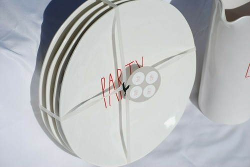 NWOT Rae Dunn PARTY Plates DRINK pitcher Melamine - Picture 3 of 5