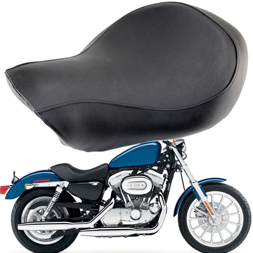 Front Driver & Rider Solo Seat For Harley Sportster Custom XL 883 1200 48 72 04+ - Picture 3 of 13