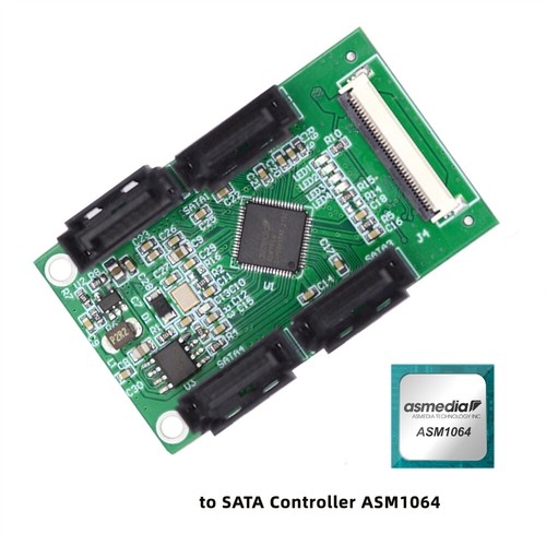 CY Mini PCI-E PCI Express & NGFF A+E Key to SATA 3.0 Four Ports Adapter Cable - Picture 8 of 10