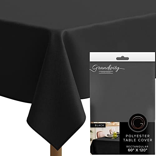 Rectangle Tablecloth black Tablecloths 60" X 120" Polyester Tablecloth
