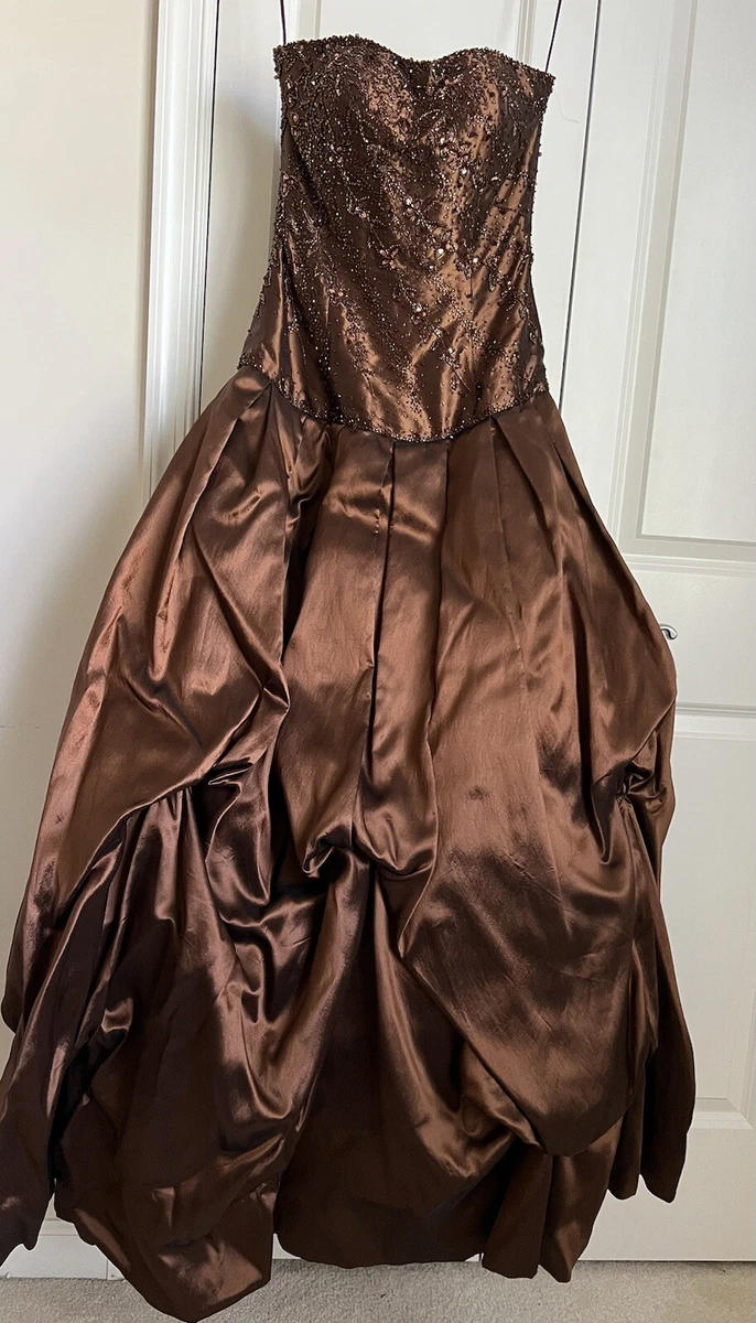 Ruffles Brown Wedding Dresses for sale | eBay