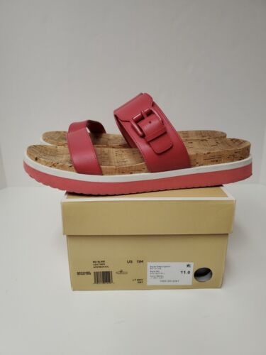 Michael Kors Women's Bo Slide Light Berry Color Buckle Sandals Size 11 M.