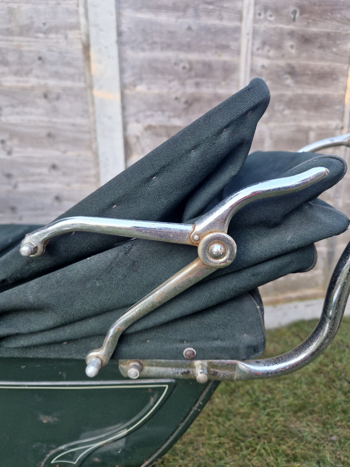 Genuine vintage antique dolls pram distressed for display or