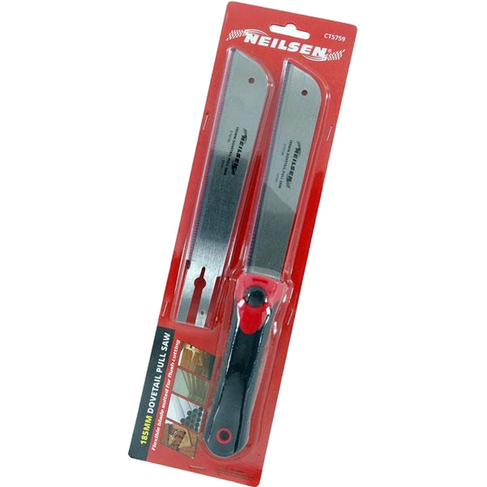 Neilsen Dovetail Joint Pull Saw Thin Blade 22TPI & 17TPI Fine Cut Saws