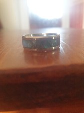 REIKI HEALING CLASSIC ABALONE SHELL RING size 9 / 19.5 mm