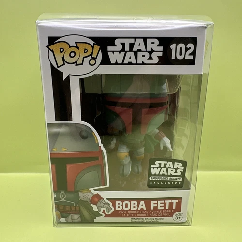 Funko Pop! Star Wars #102 Boba Fett Smuggler's Bounty Exclusive Box Damage W/pro