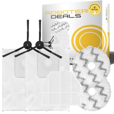 Zubehör Set, Ersatzteile Kit für Roidmi EVA (2x Beutel, 2x Seitenbürste, 2x Filt