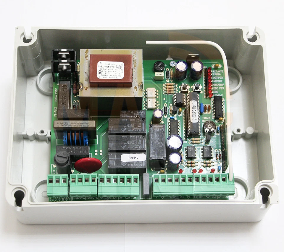 SAP CENTRALE SCHEDA ELETTRONICA UNIVERSALE 230V CANCELLO ANTE BATTENTI SEAV LRS 2150