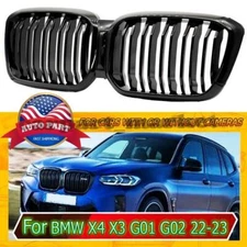 Gloss Black Front Kidney Grill Radiator Grille For BMW X4 X3 G01 G02 2022 2023