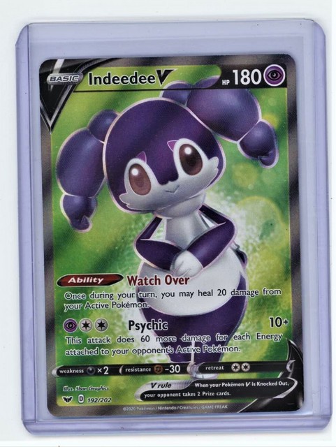 Pokemon Card INDEEDEE V Ultra Rare 192/202 SWORD & SHIELD *MINT* | eBay