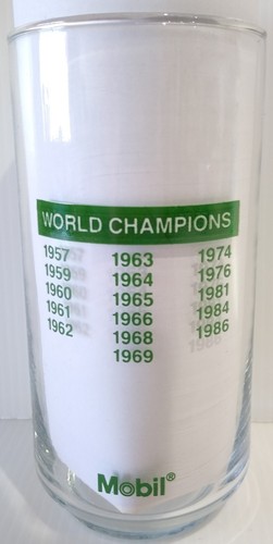 1986 NBA 80s Boston Celtics Basketball World Champions Mobil Glass Cup 5 6/8" - Picture 2 of 2