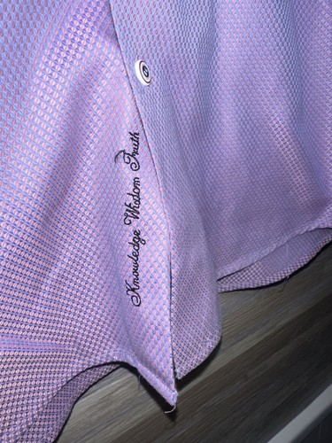 Robert Graham Shirt Boys Large 14 16 Purple/ Metallic Button Up Flip Cuff Kids K - Picture 3 of 10
