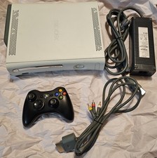 Microsoft Xbox 360 - 60GB White Console, Controller, Cords - Working