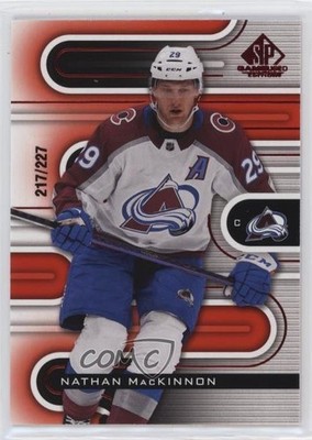 2022-23 Upper Deck SP Game Used Red /227 Nathan MacKinnon #77 19qt