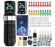 Kit de m quina de tatuaje inal mbrica con 2 bater as y 7 ajustes de recorrido. I