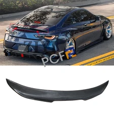 Fits 2017-2020 Infiniti Q60 Q60S Rear Trunk PSM Style Real Carbon Spoiler Wing