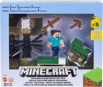 Minecraft Overworld Noob Adventure Set 3 Action Figures & Accessories