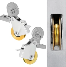 2 Pack 1 Inch Heavy Duty Steel Sliding Screen Door Rollers Steel Ball Bearing...