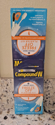 2 PACK Compound W WART REMOVER Freeze Off Plantar Kit