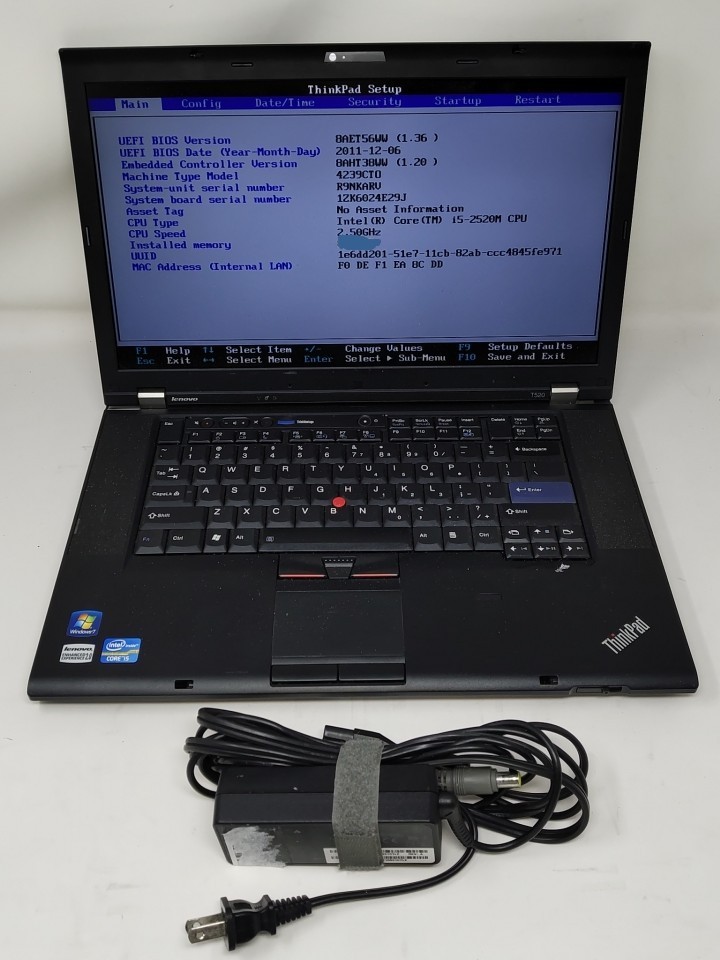 LENOVO ThinkPad T520, 15.6-Inch Laptop, with INTEL CORE I5-2520M