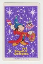 Playing Swap Cards  GENUINE 1 single VINTAGE TOKYO  DISNEYLAND "10 YEARS" MICKEY