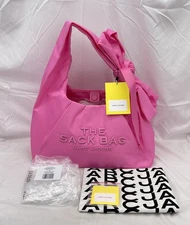 Marc Jacobs Womens The Bow Sack Shoulder Bag Medium Nylon Bow Pink