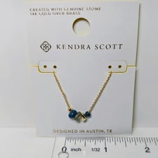 Kendra Scott Faye Gold 16" Necklace Green Mix