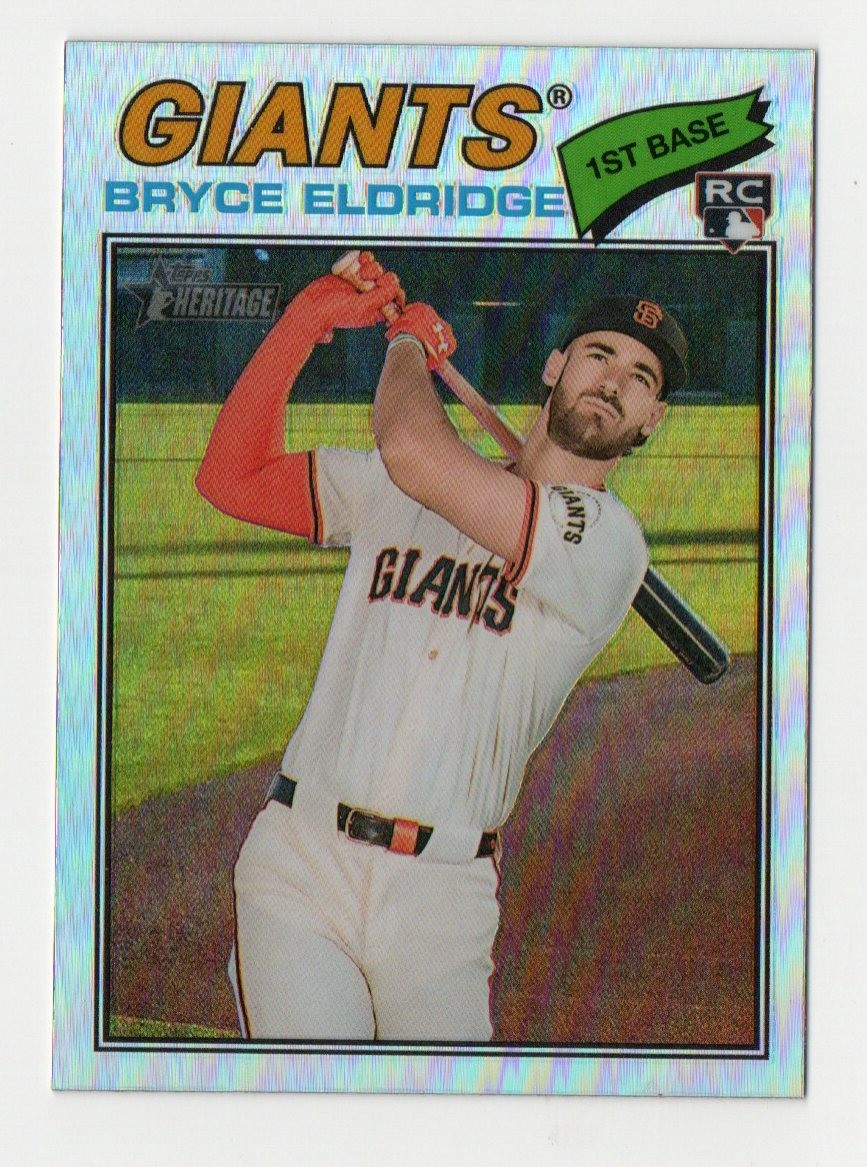 2026 Topps Heritage Bryce Eldridge Chrome Refractors San Francisco Giants 310