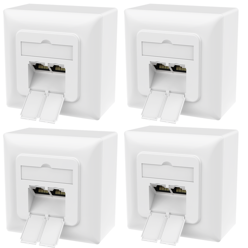 Netzwerkdose Aufputz Unterputz RJ45 Netzwerk Dose LAN CAT6a CAT 7 Aufputzdose - Afbeelding 22 van 28