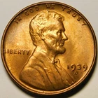 1939 D Lincoln Wheat Cent Penny Red BU  "Actual Coin Pictured"