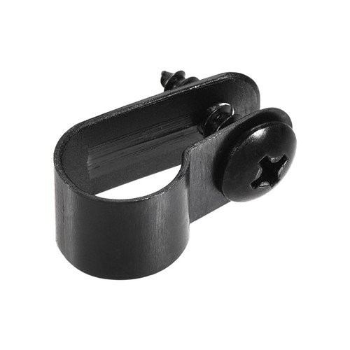 10.4mm Nylon R Type Cable Clip Wire Clamp with Screws Black 100pcs - Afbeelding 4 van 5