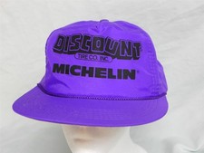 Vintage DISCOUNT TIRE CO. INC. & MICHELIN TIRES Purple Snapback Hat