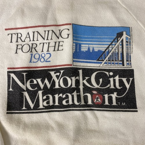 Vintage NYC Marathon Training Sweatshirt 1982 L Cecilia Hayes
