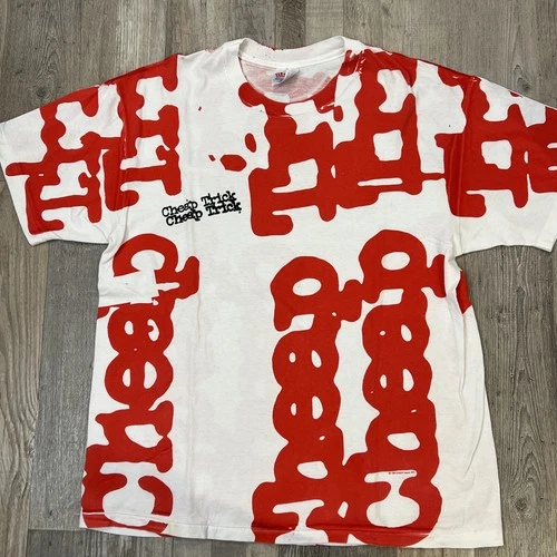 Cheap Trick AOP T Shirt All Over Print Super Cl 1990s vintage concert t-shirt, vintage, single stitch, B+ condition