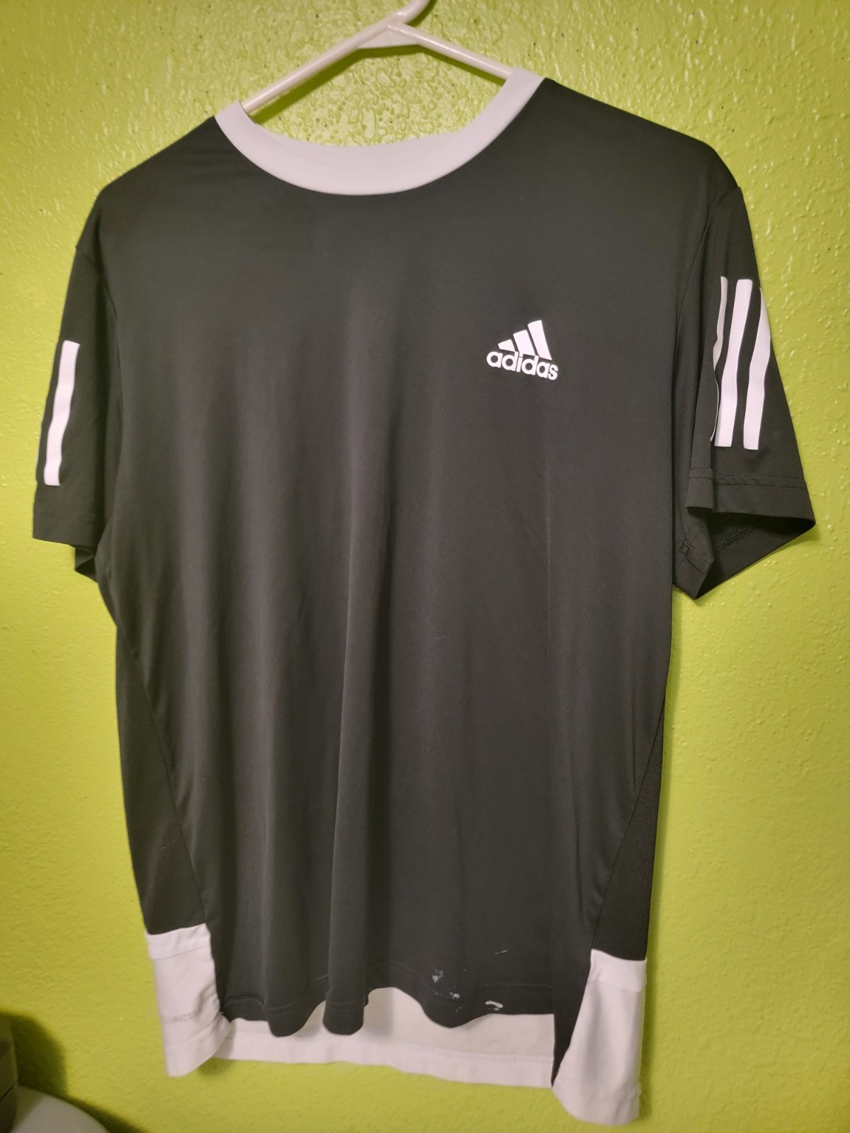 Adidas Shirt Mens Large Black Short Sleeve Climacool Jersey Training Sports