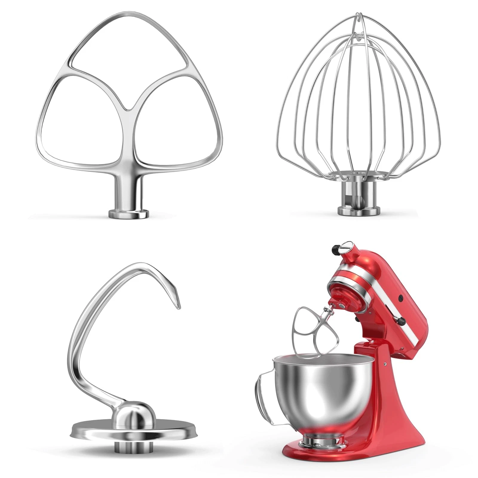 Stainless Steel Kitchen Mixers Accessories Compatible with KitchenAid Mixer a...