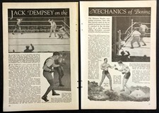 Jack Dempsey on the Mechanics of Boxing 1933 pictorial Luis Firpo Gene Tunney