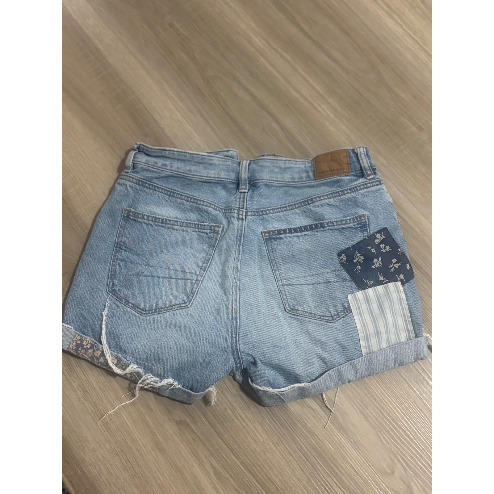 American Eagle Denim Shorts Patchwork Distressed … - image 5