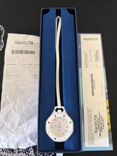 Swatch x AP Audemars Piguet Royal Pop HUIT BLANC Pocket Watch
