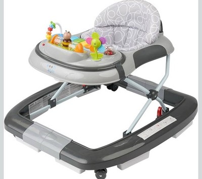 ib style 5in1 Lauflernhilfe, Gehfrei, Schaukelfunktion mit Licht & Melodie, Grau