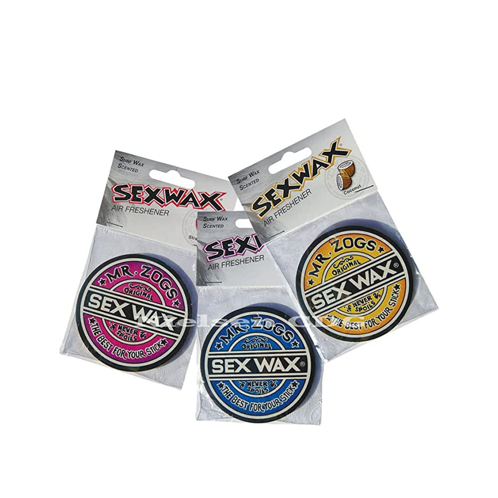 3 Pack Mr Zog's Sexwax Air Fresheners Coconut Strawberry Grape Car Home